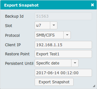 bks export snapshot
