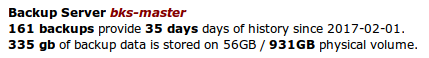 bks main backup server details